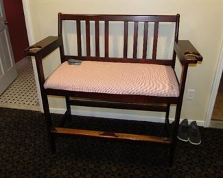 Tall bench with can/glass holders