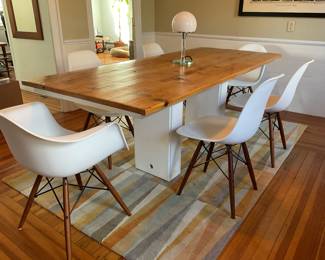 Custom dining table measures 34.5” x 83” x 29”