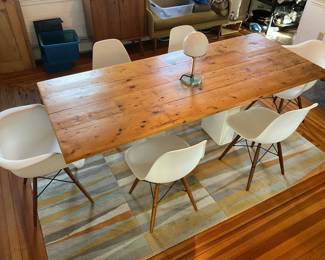 Custom dining table measures 34.5” x 83” x 29”