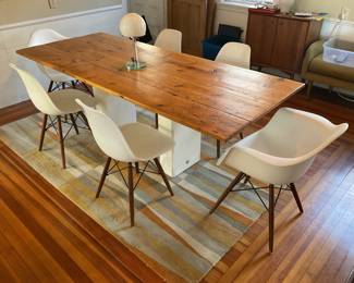 Custom dining table measures 34.5” x 83” x 29”