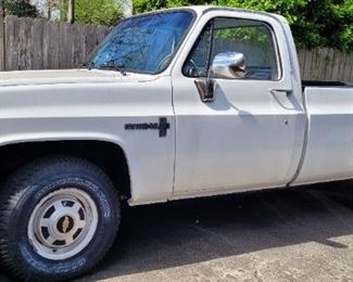 1987 Chevy truck-Taking Sealed Bids.  Please see additional details under 'Description', has current Antique tags, registration, and is insured