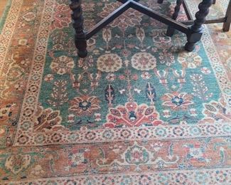 lovely rug in dining room