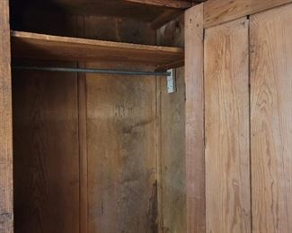 Antique armoire with hanging rod