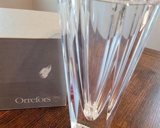 Orrefors crystal vase
