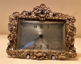 Antique French Endura-Bayard Gold Gilt Ornate Alarm Clock.  Dimensions: 5.5" W x 4.5" H                                        $30 or Best Offer. 