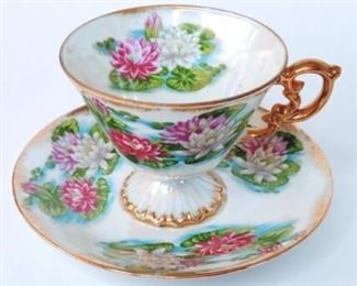 Ucago Flower of the Month July Water Lily Teacup & Saucer.     $20 or Best Offer.