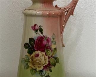 Vintage Austrian Floral Footed Vase. Dimensions: 14.5" H x 8" W.           $30 or Best Offer. 