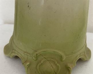 The vase is a little cracked. 