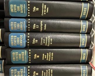 United States Code Service Black Decorative Staging Law Books.  $5/each. 
