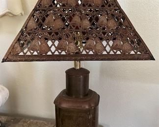 Metal Table Lamp.  Dimensions: 26.5" H x 13 3/4" Shade $65 or Best Offer. 