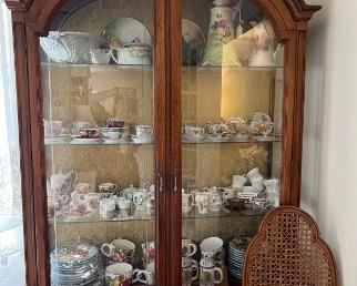 China Cabinet.  In Person Pick up only. 
Dimensions: 80”H x 48”L x 16”W.                                                 $850 or Best Offer. 