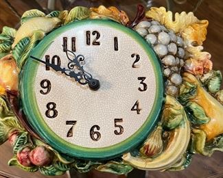 Ceramic Italian Kitchen Fruit Wall Clock. 

$50.00 or Best Offer. 