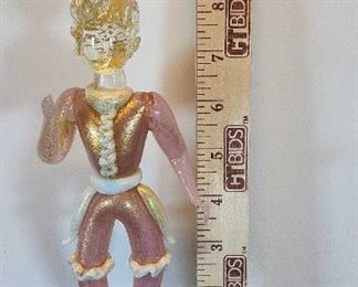 LIJ009 Murano Sommerso Pink Gold Flecks Italian Art Glass Male Lot 2 Of 3 Matching Pieces