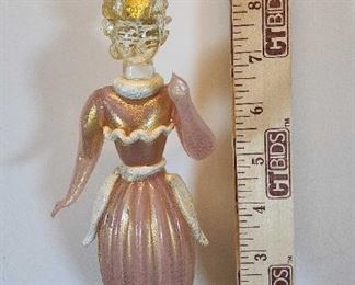 LIJ010 Murano Sommerso Pink Gold Flecks Italian Art Glass Female Lot 3 Of 3 Matching Pieces