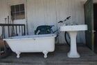 cast iron tub and sink