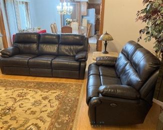 Italian Leather Power Reclining Sofa & Loveseat