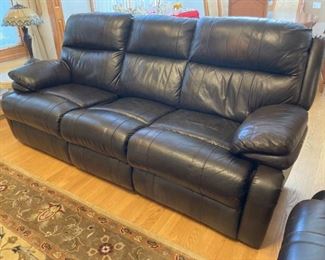Soft Leather Power Reclining Sofa Great In-New Condition