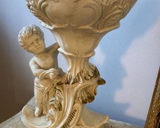Plaster Cherub Base Bowl Home Décor (2)