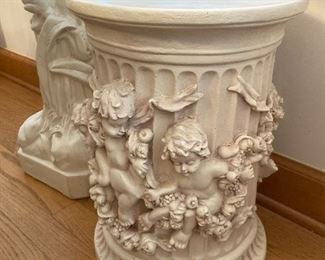 Plaster Column Pedestal Playful Ornamental Décor