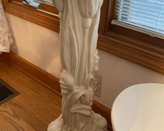Plaster Column Pedestal Foral Ornamental