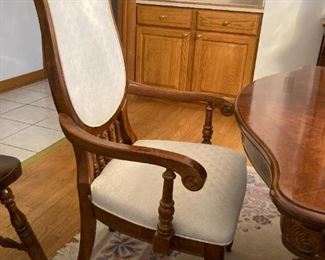 Sturdy Solid Wood Chairs w/ Welted Edge Upholstered Seat and Back