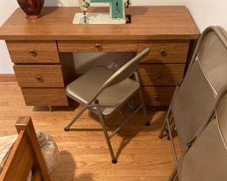 WHITE Sew Machine In Cabinet
Heavy Gauge Metal Extra Entertaining Chairs