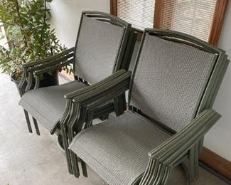 Like-New Condition BALI OUTDOORS All-Weather Textile Patio Dining Chairs