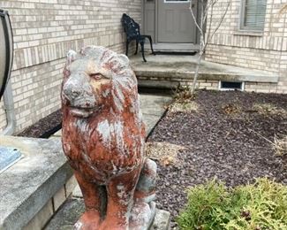 Statuary Lion (2) Cement Yard Art