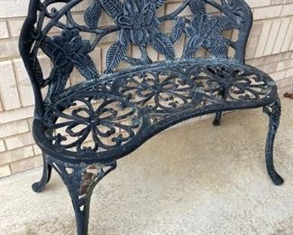 Heavy Gauge Wrought Iron Decorative Seatee