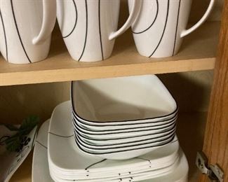 Corelle Square Simple Lines Dinner Ware Set