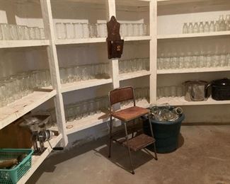 Many, Many, Canning Jars In Quart And Pint Sizes, Canning Pots,