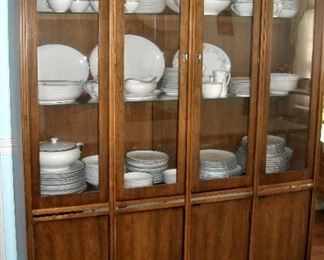 Mid century lighted hutch