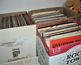 3 boxes of records