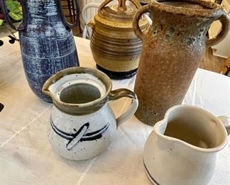 lots of art pottery pieces