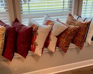 lots of decorative pillows