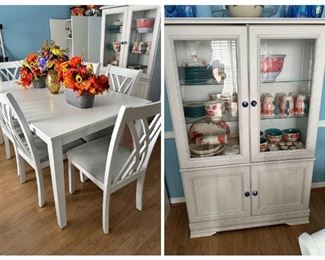 Dining table with 6 chairs...Matching china cabinet