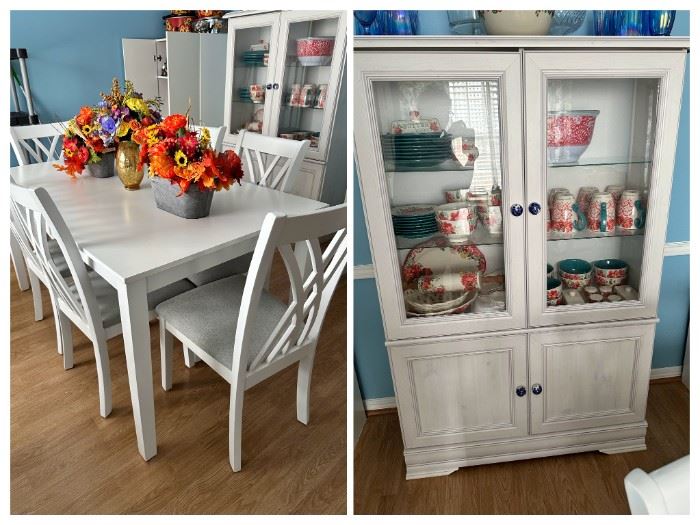 Dining table with 6 chairs...Matching china cabinet