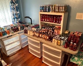 Bath and body works, lots....  storage containers