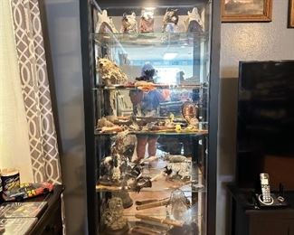 2 Lighted curio cabinets