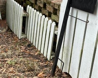 cute little white fence/gate set