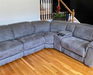 Sectional with power recliners and bluetooth 51L" x 66L" x 51" corner