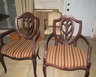 PAWLEY pair of striped chairs