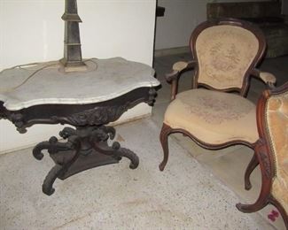 PAWLEY MARBLE TOP TABLE