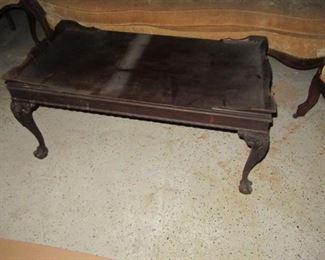 pawley coffee table with claw feet