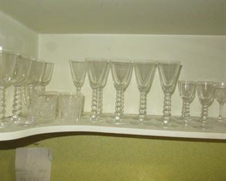 Pawley set of depression stemware