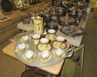 Pawley painted tea set