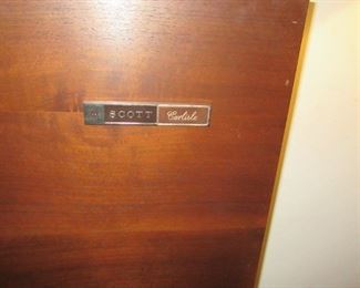 Pawley name plate of scotts console