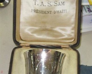 Pawley presentation cup sterling TAS President of Haiti