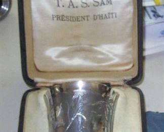 Pawley back side of presentation sterling cup