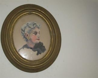 Pawley ovAL painting of woman